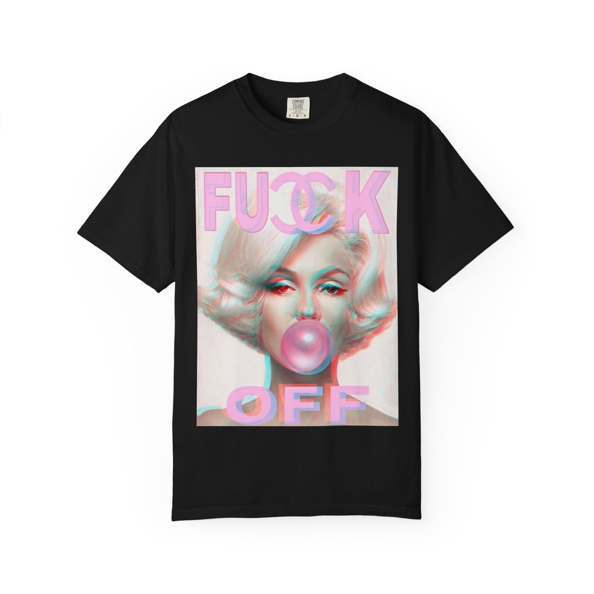 F**K OFF MARYLIN MONROE T-shirt | Retro Glam Bubblegum Graphic