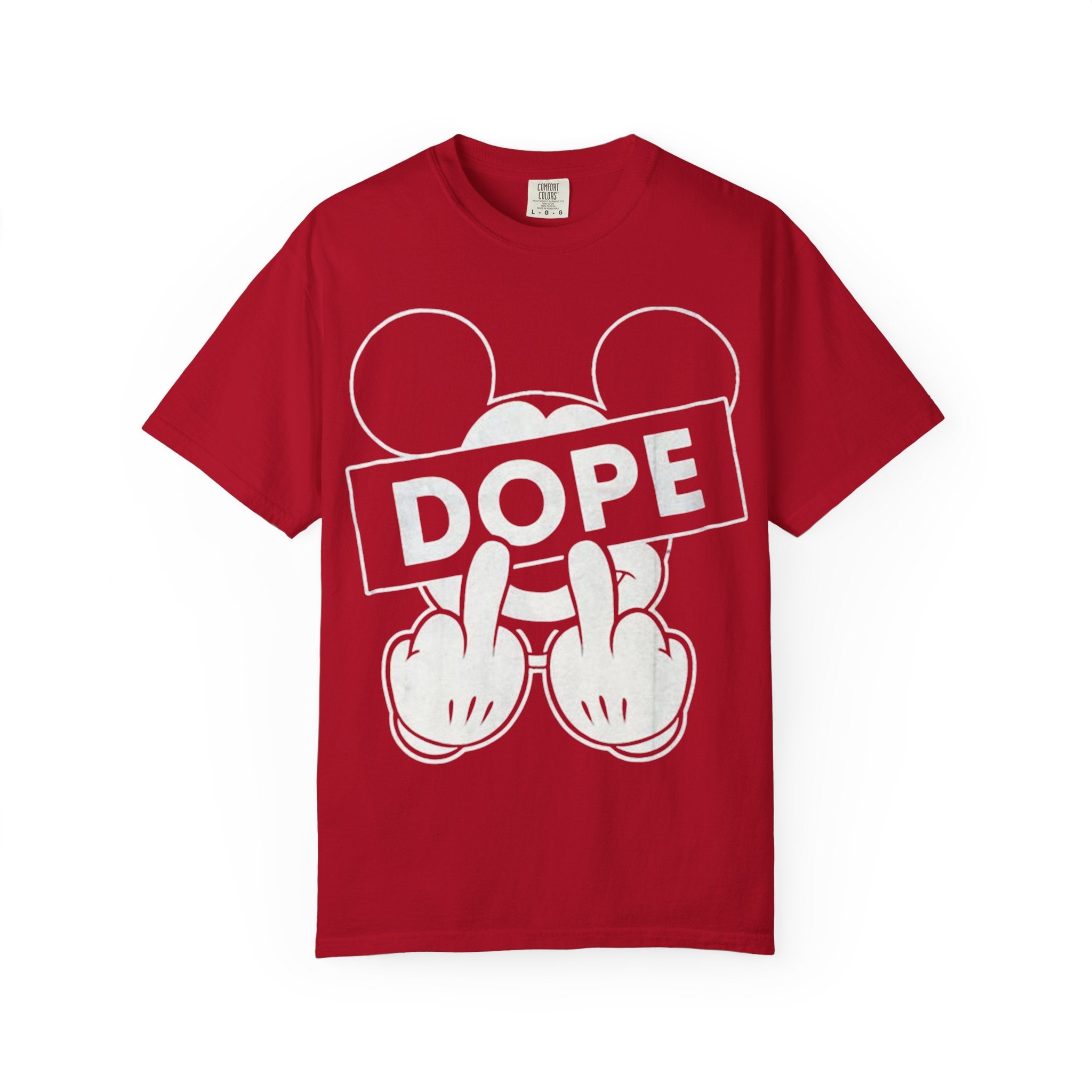 Mickey Middle Finger Graphic T-Shirt — Dope Retro Streetwear Tee
