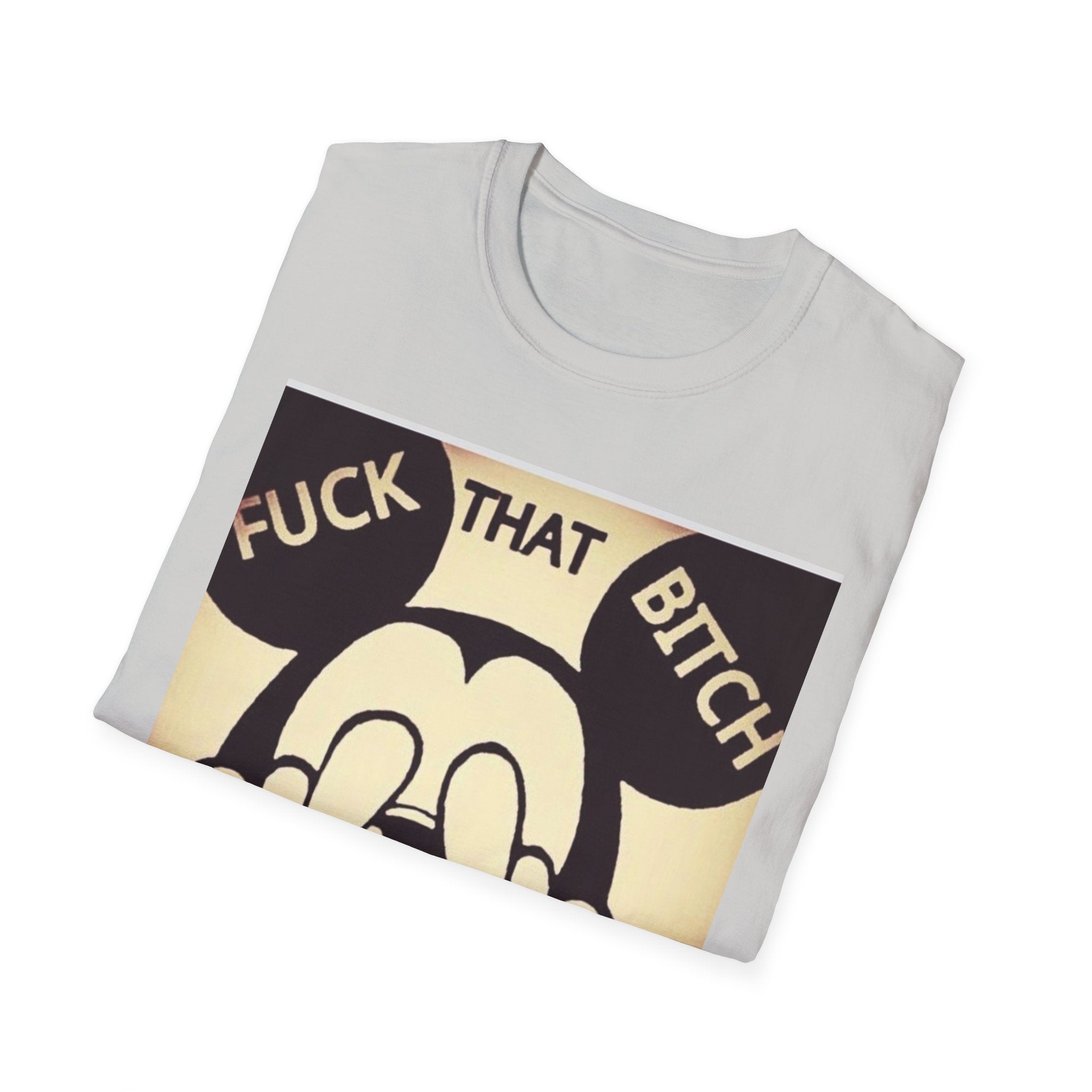 Edgy Mickey Middle Finger T-Shirt — Graphic Protest Tee