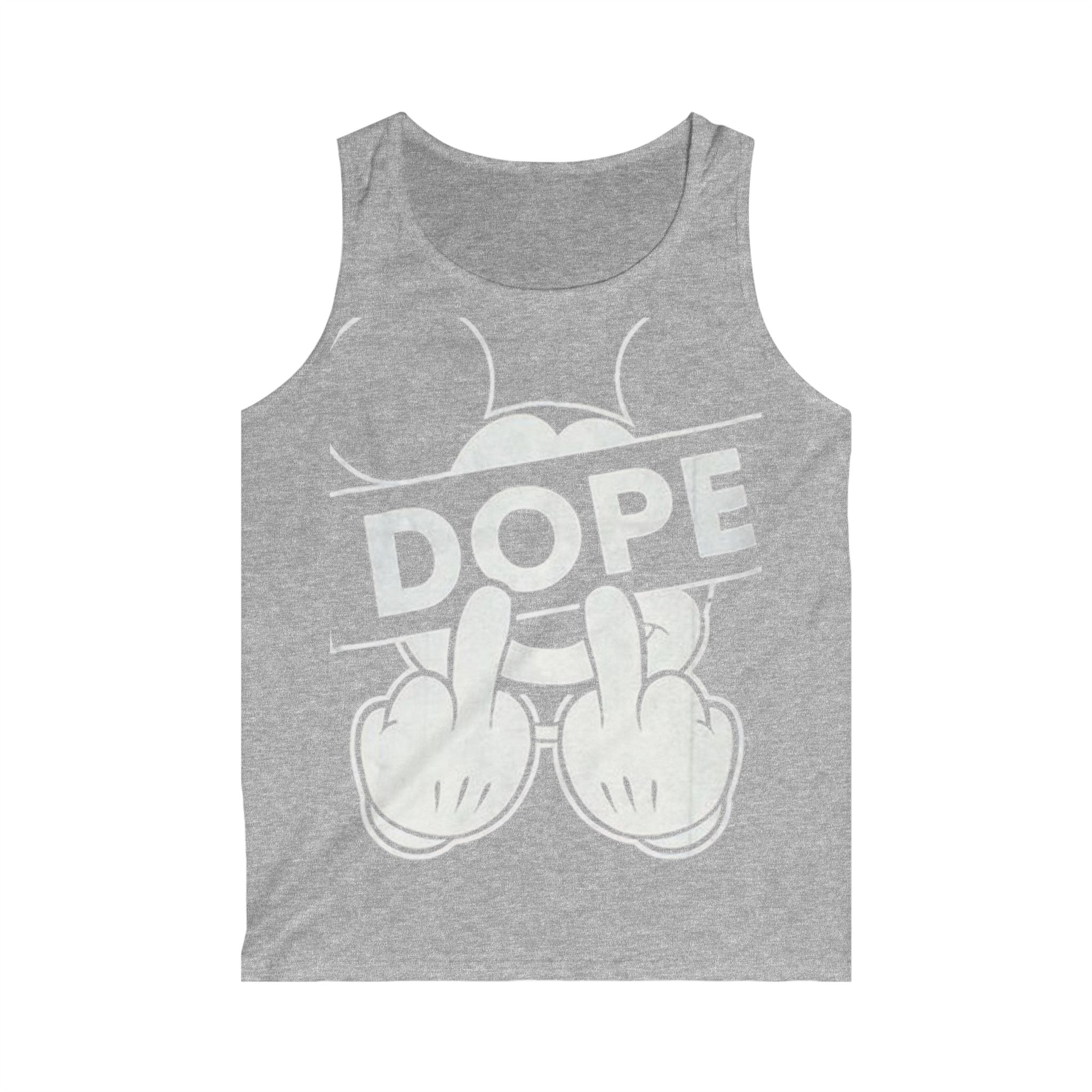 Mickey Middle Finger Dope Tank Top — Edgy Cartoon Graphic Tank