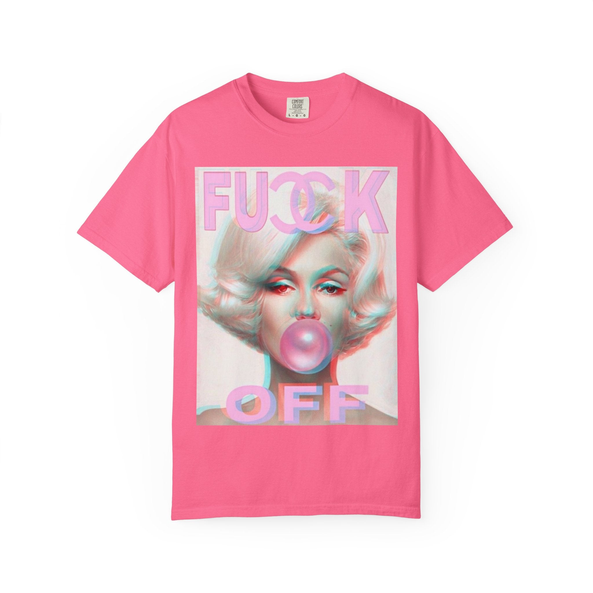 F**K OFF MARYLIN MONROE T-shirt | Retro Glam Bubblegum Graphic