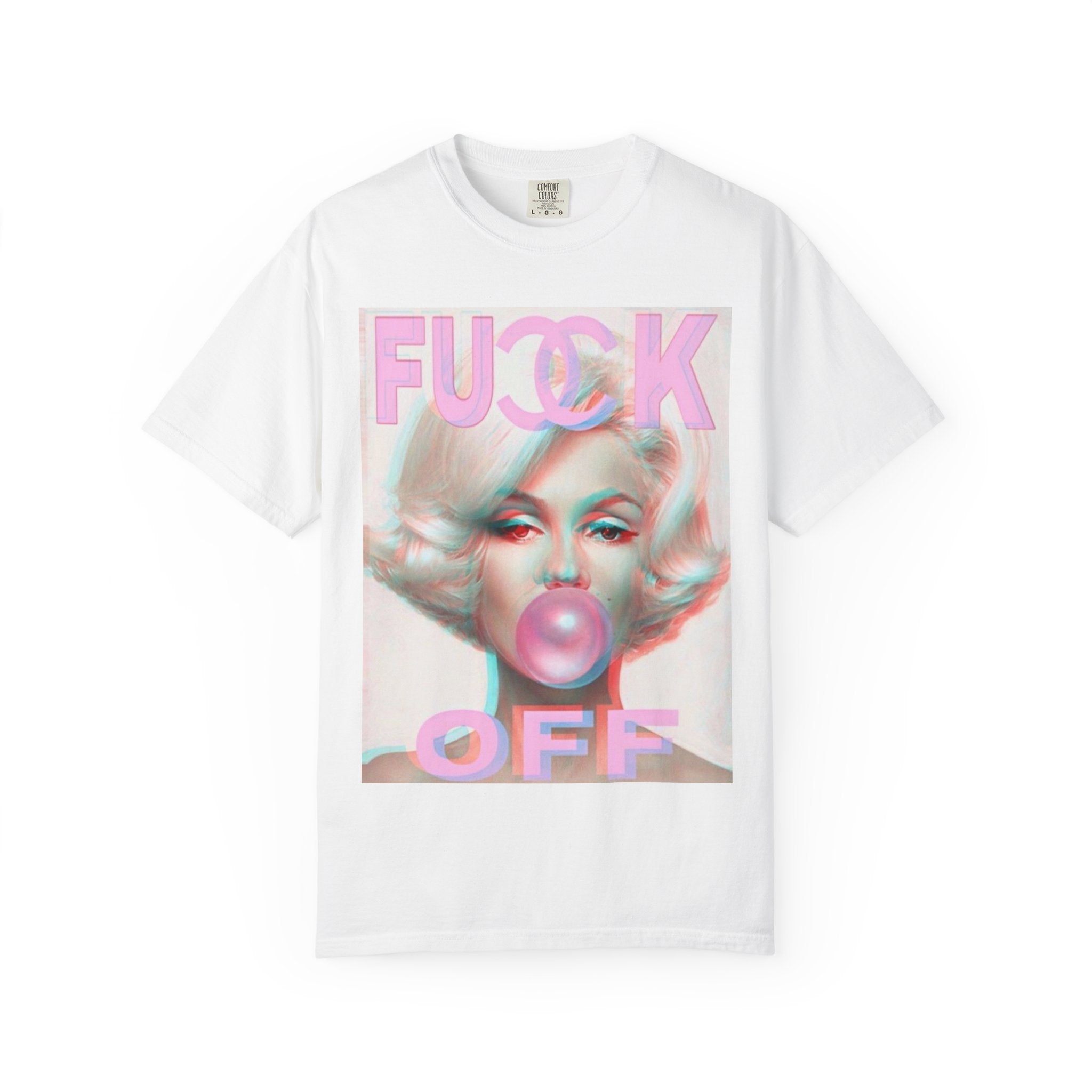 F**K OFF MARYLIN MONROE T-shirt | Retro Glam Bubblegum Graphic