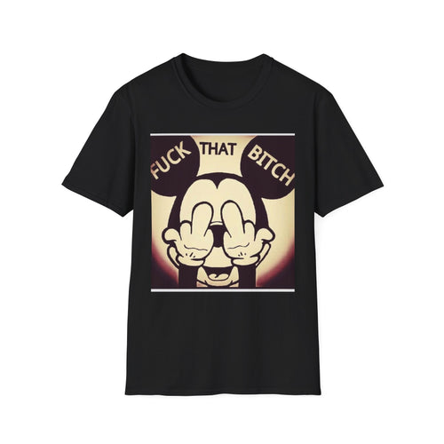 Edgy Mickey Middle Finger T-Shirt — Graphic Protest Tee