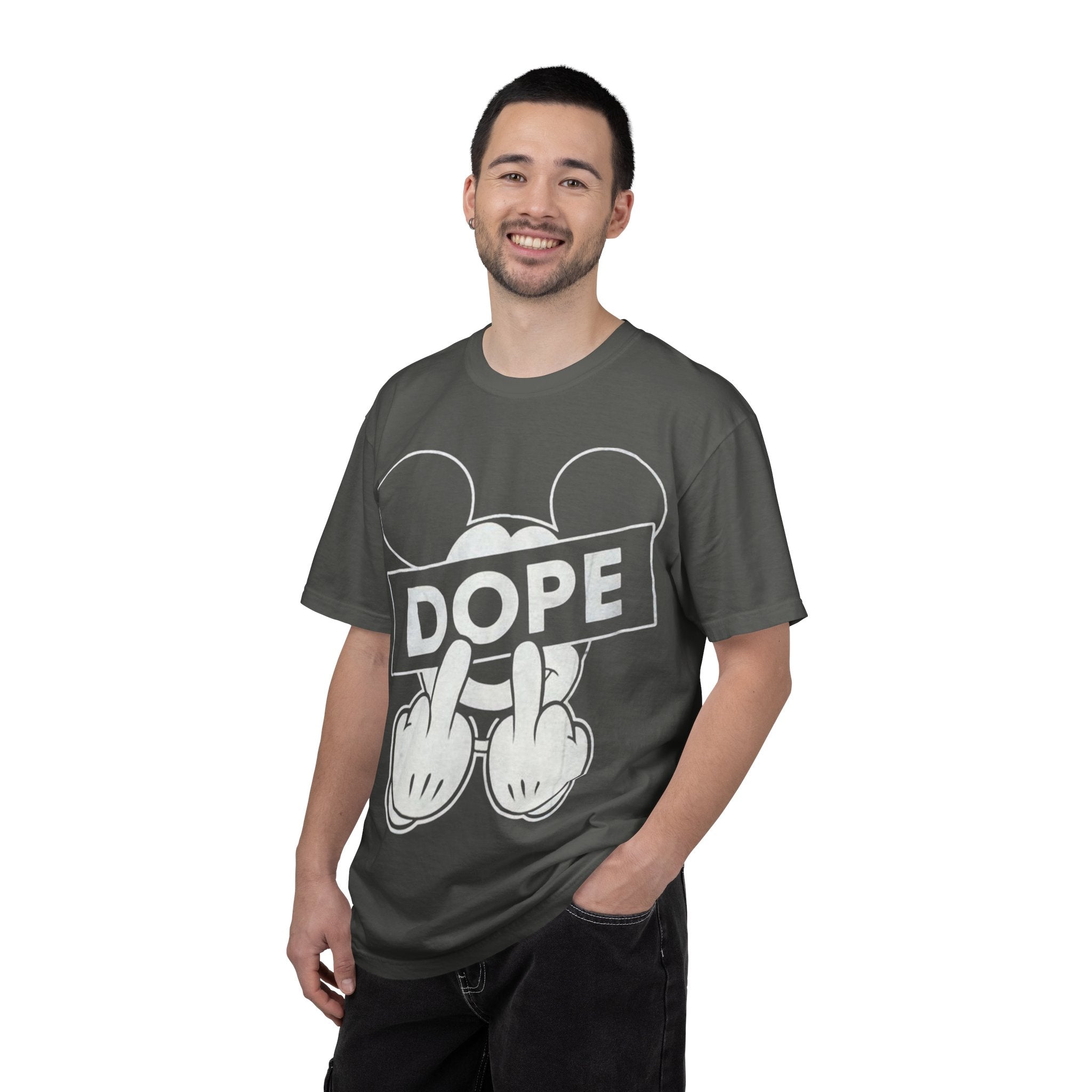 Mickey Middle Finger Graphic T-Shirt — Dope Retro Streetwear Tee