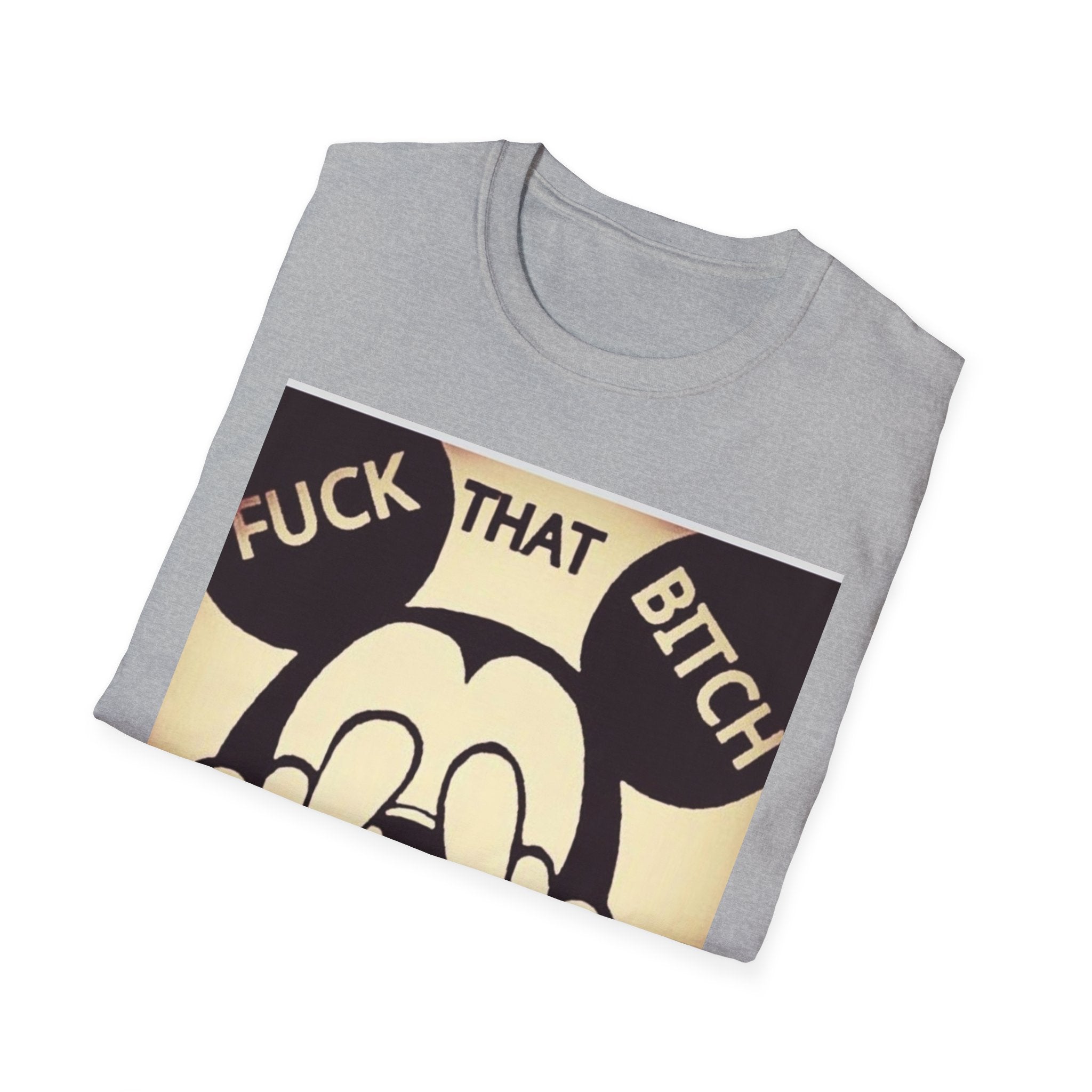 Edgy Mickey Middle Finger T-Shirt — Graphic Protest Tee