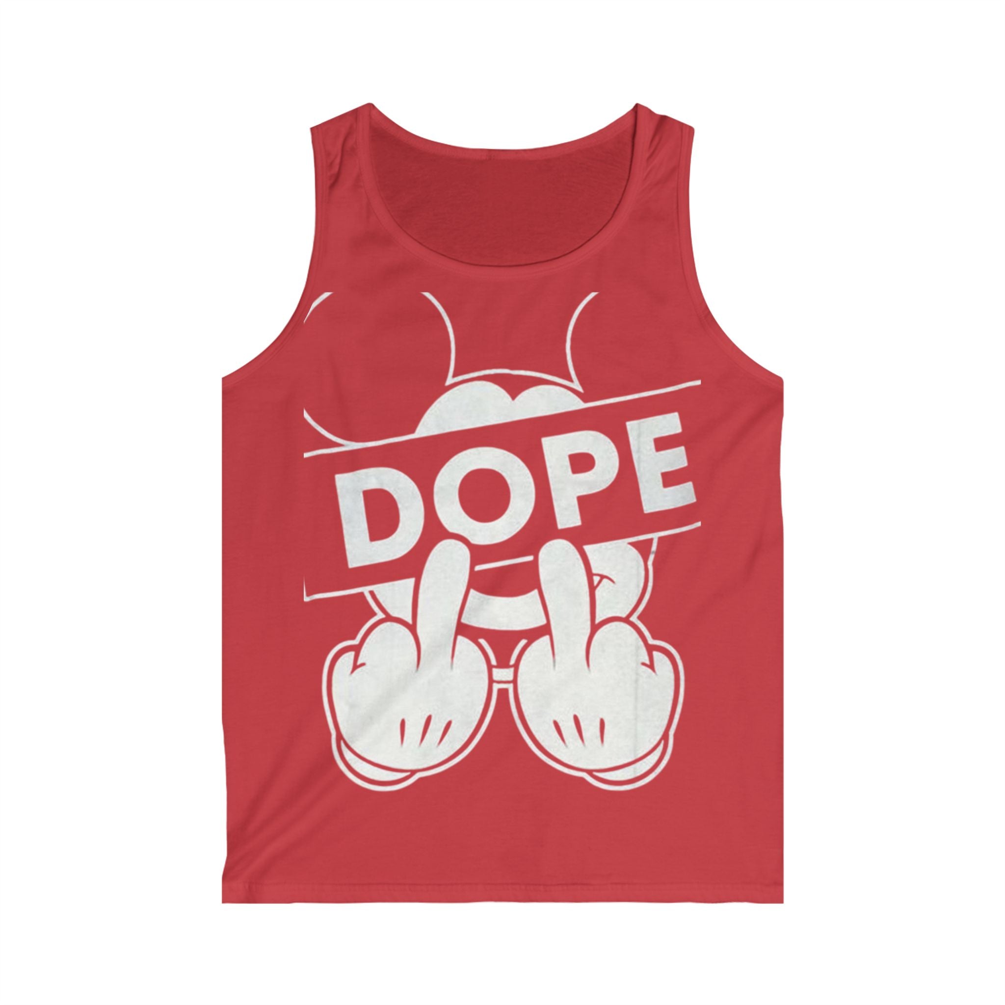 Mickey Middle Finger Dope Tank Top — Edgy Cartoon Graphic Tank