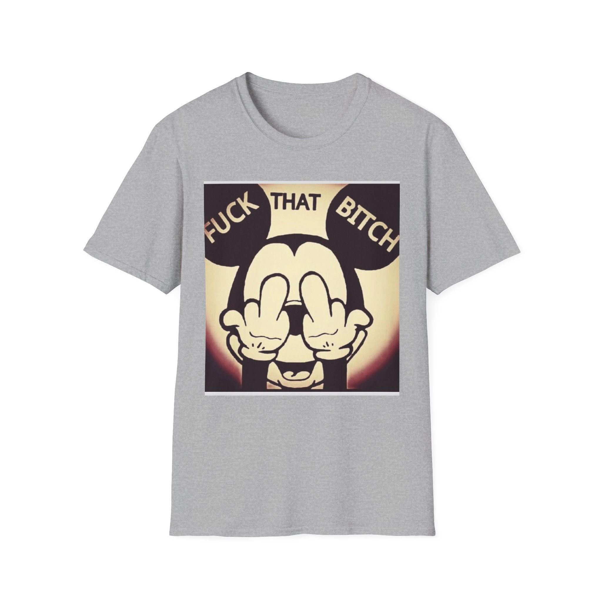 Edgy Mickey Middle Finger T-Shirt — Graphic Protest Tee